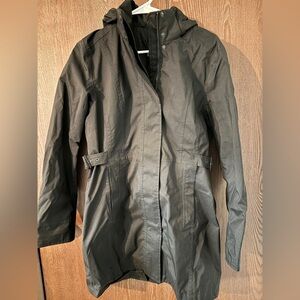 The North Face Black Trench Coat Lightweight Waterproof